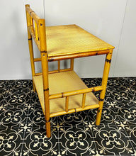 Load image into Gallery viewer, Lovely vintage chic Bohemian side table in comes with an original natural light cane colour and bamboo tone, which creates a superb interior design.