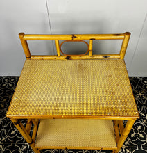 Load image into Gallery viewer, Lovely vintage chic Bohemian side table in comes with an original natural light cane colour and bamboo tone, which creates a superb interior design.