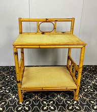 Load image into Gallery viewer, Lovely vintage chic Bohemian side table in comes with an original natural light cane colour and bamboo tone, which creates a superb interior design.