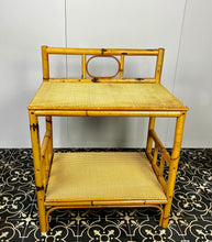 Load image into Gallery viewer, Lovely vintage chic Bohemian side table in comes with an original natural light cane colour and bamboo tone, which creates a superb interior design.