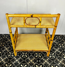 Load image into Gallery viewer, Lovely vintage chic Bohemian side table in comes with an original natural light cane colour and bamboo tone, which creates a superb interior design.