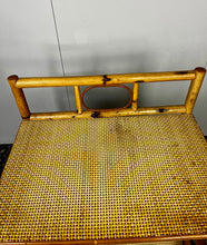 Load image into Gallery viewer, Lovely vintage chic Bohemian side table in comes with an original natural light cane colour and bamboo tone, which creates a superb interior design.