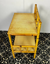 Load image into Gallery viewer, Lovely vintage chic Bohemian side table in comes with an original natural light cane colour and bamboo tone, which creates a superb interior design.