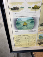 Load image into Gallery viewer, Vintage original tank, military poster, picture, communism, Eastern European, war, collectable piece, education, training