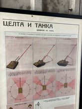 Load image into Gallery viewer, Vintage original military tanks war poster picture communism Eastern European collectible piece framed education school