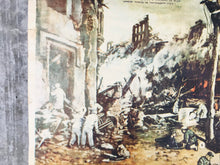 Load image into Gallery viewer, Vintage original military war poster, picture, communism, Eastern European, collectable piece, firefighting, educational