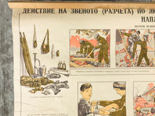 Load image into Gallery viewer, Original vintage military, first aid, after airstrike poster, picture, communism, Eastern European, collectable piece