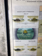 Load image into Gallery viewer, Vintage original tank, military poster, picture, communism, Eastern European, war, collectable piece, education, training
