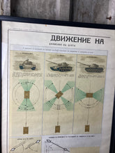Load image into Gallery viewer, Vintage original military tanks war poster picture communism Eastern European collectible piece framed education school