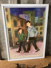 Load image into Gallery viewer, Vintage original socialism poster, picture, out an dark, Eastern European, collectible piece “Fear”