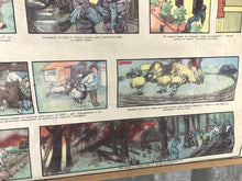 Load image into Gallery viewer, Original vintage military poster, picture, fire rescue, first aid, airstrike operation, communism, Eastern European, war piece