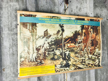 Load image into Gallery viewer, Vintage original military war poster, picture, communism, Eastern European, collectable piece, firefighting, educational