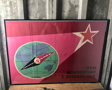 Load image into Gallery viewer, Original vintage war and military, Eastern European, Russian Star, communist poster, picture, wall art, collectible