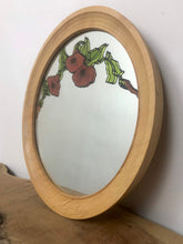 Load image into Gallery viewer, Lovely vintage stained glass, round rose mirror, collectibles piece