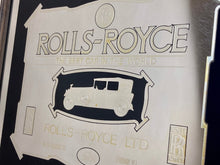 Load image into Gallery viewer, Art Deco vintage Rolls Royce advertising mirror, prestige automobile, car collectibles piece, England, Christmas gift