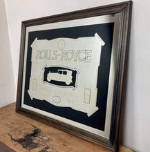 Load image into Gallery viewer, Art Deco vintage Rolls Royce advertising mirror, prestige automobile, car collectibles piece, England, Christmas gift