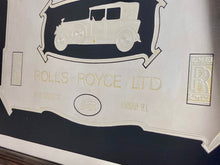 Load image into Gallery viewer, Art Deco vintage Rolls Royce advertising mirror, prestige automobile, car collectibles piece, England, Christmas gift