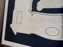 Load image into Gallery viewer, Art Deco vintage Rolls Royce advertising mirror, prestige automobile, car collectibles piece, England, Christmas gift