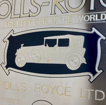 Load image into Gallery viewer, Art Deco vintage Rolls Royce advertising mirror, prestige automobile, car collectibles piece, England, Christmas gift