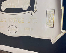 Load image into Gallery viewer, Art Deco vintage Rolls Royce advertising mirror, prestige automobile, car collectibles piece, England, Christmas gift