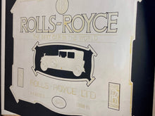 Load image into Gallery viewer, Art Deco vintage Rolls Royce advertising mirror, prestige automobile, car collectibles piece, England, Christmas gift