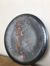 Load image into Gallery viewer, Art nouveau lady copper wall plaque,vintage sign  decorative  art, collectibles piece
