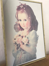 Load image into Gallery viewer, Vintage Victorian young girl, flowers pictures mirror, collectibles piece