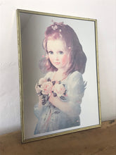 Load image into Gallery viewer, Vintage Victorian young girl, flowers pictures mirror, collectibles piece