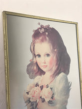 Load image into Gallery viewer, Vintage Victorian young girl, flowers pictures mirror, collectibles piece