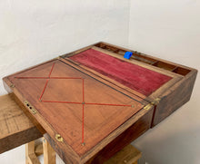 Load image into Gallery viewer, Beautiful antique Victorian 19th century 1800’s writing slope chest box marquetry walnut stunning