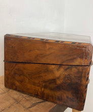 Load image into Gallery viewer, Beautiful antique Victorian 19th century 1800’s writing slope chest box marquetry walnut stunning