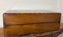 Load image into Gallery viewer, Beautiful antique Victorian 19th century 1800’s writing slope chest box marquetry walnut stunning