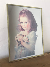 Load image into Gallery viewer, Vintage Victorian young girl, flowers pictures mirror, collectibles piece