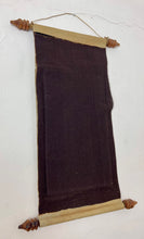 Load image into Gallery viewer, Mid 20th century leather scroll mirror Indian Indonesian hand painted wall art