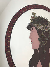 Load image into Gallery viewer, Glamorous vintage art nouveau picture mirror wall art lady collectibles