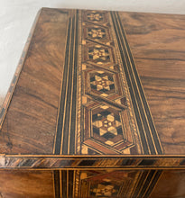 Load image into Gallery viewer, Beautiful antique Victorian 19th century 1800’s writing slope chest box marquetry walnut stunning