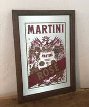 Load image into Gallery viewer, Martini rose vintage advertising mirror art deco Italian liquor drinks spirit collectibles