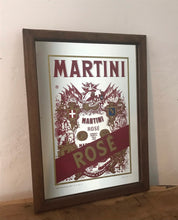 Load image into Gallery viewer, Martini rose vintage advertising mirror art deco Italian liquor drinks spirit collectibles