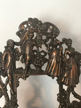 Load image into Gallery viewer, Beautiful 19th century Victorian antique brass classical rococo picture portrait frame ballroom dancing 1912