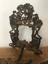 Load image into Gallery viewer, Beautiful 19th century Victorian antique brass classical rococo picture portrait frame ballroom dancing 1912