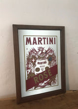 Load image into Gallery viewer, Martini rose vintage advertising mirror art deco Italian liquor drinks spirit collectibles