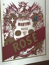 Load image into Gallery viewer, Martini rose vintage advertising mirror art deco Italian liquor drinks spirit collectibles