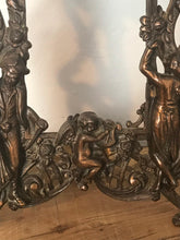 Load image into Gallery viewer, Beautiful 19th century Victorian antique brass classical rococo picture portrait frame ballroom dancing 1912