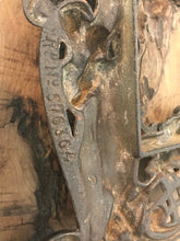 Load image into Gallery viewer, Beautiful 19th century Victorian antique brass classical rococo picture portrait frame ballroom dancing 1912