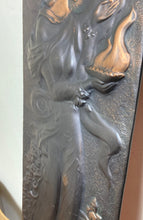 Load image into Gallery viewer, Vintage art nouveau lady copper plaque, wall art decoration, legend of Tamar