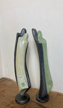 Load image into Gallery viewer, Mid century, designer art deco metal and plaster sculptures, art figure collectible abstract piece