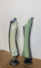Load image into Gallery viewer, Mid century, designer art deco metal and plaster sculptures, art figure collectible abstract piece