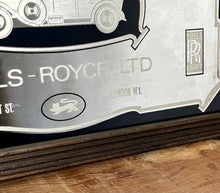Load image into Gallery viewer, I see an advertisement featuring a sleek silver Rolls Royce car against a black background, complete with the iconic Rolls Royce logo. It looks very elegant and stylish.