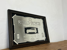Load image into Gallery viewer, I see an advertisement featuring a sleek silver Rolls Royce car against a black background, complete with the iconic Rolls Royce logo. It looks very elegant and stylish.