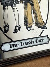 Load image into Gallery viewer, The tough guy gangster vintage mirror, Paul Bryn Davies, art deco, retro, kitsch, wall art, illustration.